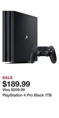 Game Stop PlayStation 4 Pro Black 1TB offer