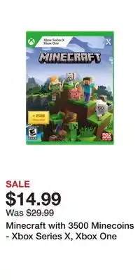 Game Stop Minecraft with 3500 Minecoins - Xbox Series X, Xbox One offer