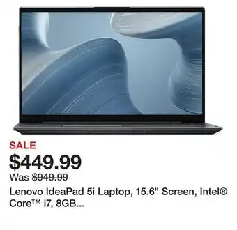 Office Depot Lenovo IdeaPad 5i Laptop, 15.6 Screen, Intel Core i7, 8GB Memory, 512GB Solid State Drive, Windows 11 Home offer