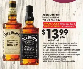 Ralphs Jack Daniel's offer