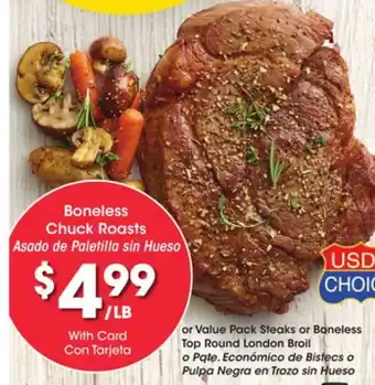 Ralphs Boneless Chuck Roasts offer