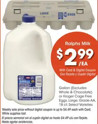 Ralphs Ralphs Milk offer