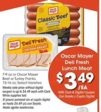 Ralphs Oscar Mayer Deli Fresh Lunch Meat offer