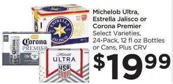 Food 4 Less Michelob Ultra, Estrella Jalisco or Corona Premier offer