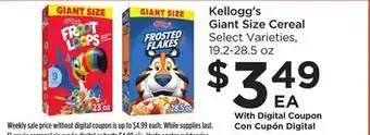 Food 4 Less Kellogg's Giant Size Cereal offer