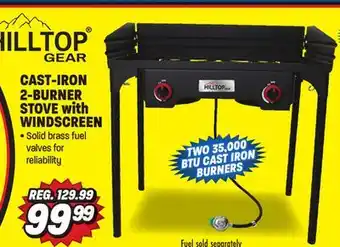 Big 5 Hilltop Gear Cast-Iron 2-Burner Stove with Windscreen offer