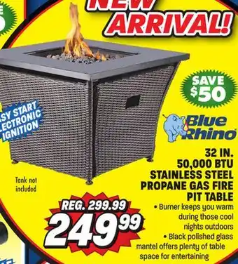 Big 5 Blue Rhino 32 50,000 BTU Steel Propane Gas Fire Pit Table offer