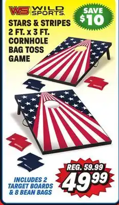 Big 5 Wild Sports Stars and Stripes 2' x 3' Cornhole Bag Toss Game offer