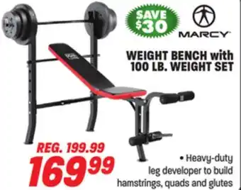 Big 5 Marcy Pro Weight Bench with 100-lb. Weight Set offer
