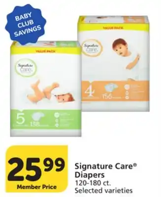 Albertsons Signature Care Diapers offer