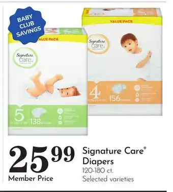 Pavilions Signature Care Diapers offer