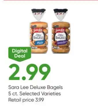 Stater Bros Sara Lee Deluxe Bagels offer