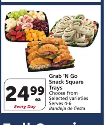 Vons Grab'N Go Snack Square Trays offer