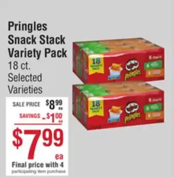 Smart & Final Pringles Snack Stack Variety Pack offer