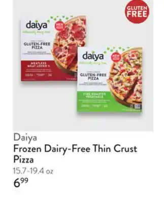 Fresh Thyme Daiya Frozen Dairy-Free Thin Crust Pizza offer