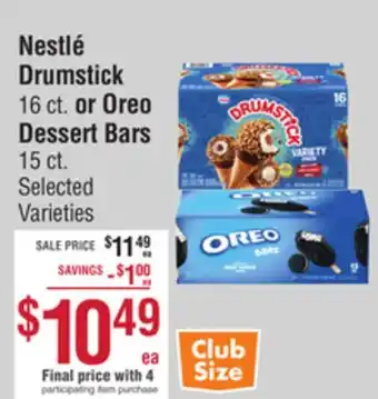 Smart & Final Nestlé Drumstick or Oreo Dessert Bars offer