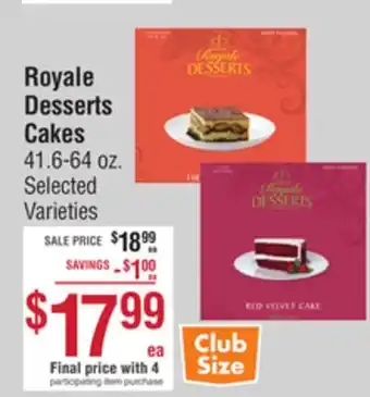 Smart & Final Royale Desserts Cakes offer