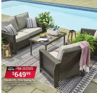 Ace Hardware Claude 4 Pc. Deep Seating Set offer