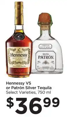 Food 4 Less Hennessy VS or Patrón Silver Tequila offer