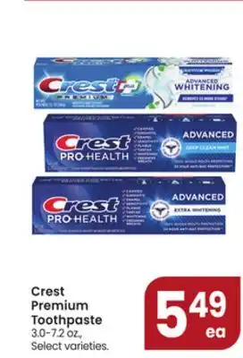 Jewel-Osco Crest Premium Toothpaste offer