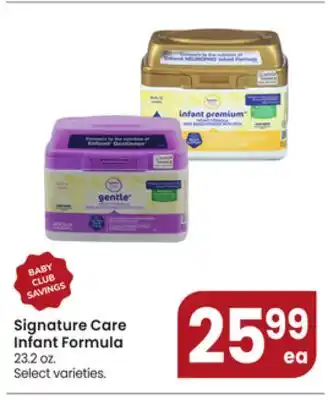 Jewel-Osco Signature Care Infant Formula offer