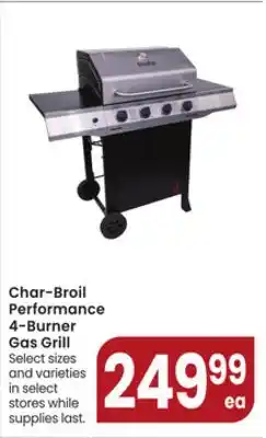 Jewel-Osco Char-Broil Performance 4-Burner Gas Grill offer