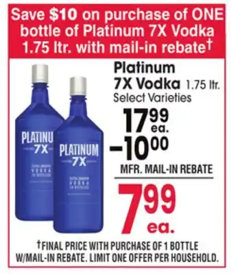 Jewel-Osco Platinum 7X Vodka offer