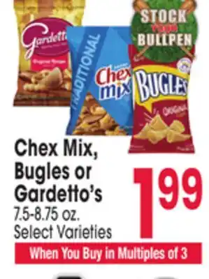 Jewel-Osco Chex Mix, Bugles or Gardetto's offer