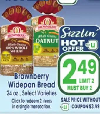 Jewel-Osco Brownberry Widepan Bread offer