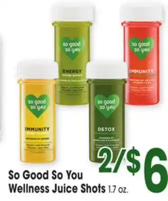 Jewel-Osco So Good So You Wellness Juice Shots offer
