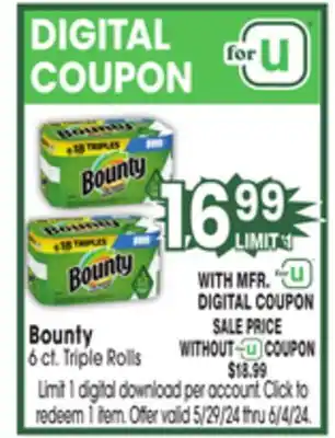 Jewel-Osco Bounty offer