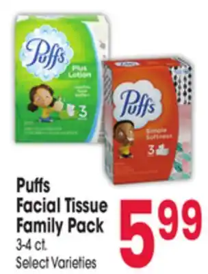 Jewel-Osco Puffs Facial Tissue Family Pack offer