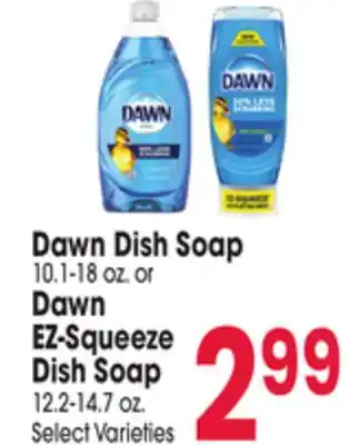 Jewel-Osco Dawn Dish Soap 10.1-18 oz. or Dawn EZ-Squeeze Dish Soap 12.2-14.7 oz offer