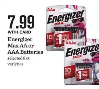 Mariano's Energizer Max AA or AAA Batteries offer