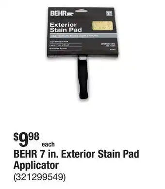 The Home Depot BEHR 7 in. Exterior Stain Pad Applicator offer