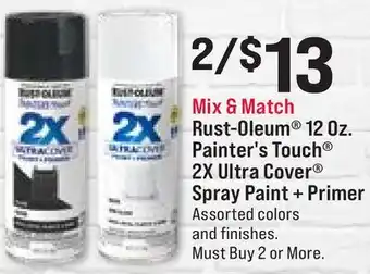 Ace Hardware Rust-Oleum 12 Oz. Painter's Touch 2X Ultra Cover Spray Paint + Primer offer