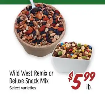 Sprouts Farmers Market Wild West Remix or Deluxe Snack Mix offer