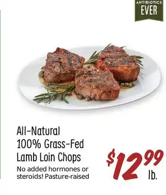 Sprouts Farmers Market All-Natural 100% Grass-Fed Lamb Loin Chops offer