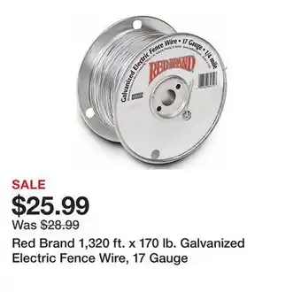 Tractor Supply Company Red Brand 1,320 ft. x 170 lb. Galvanized Electric Fence Wire, 17 Gauge offer