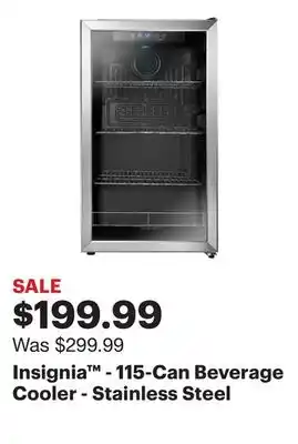 Best Buy Insignia - 115-Can Beverage Cooler - Stainless Steel offer