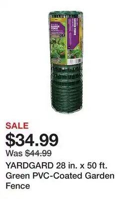 Tractor Supply Company YARDGARD 28 in. x 50 ft. Green PVC-Coated Garden Fence offer