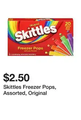 Wegmans Skittles Freezer Pops, Assorted, Original offer