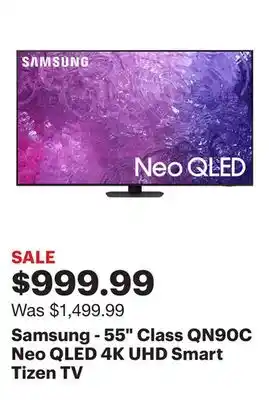 Best Buy Samsung - 55 Class QN90C Neo QLED 4K UHD Smart Tizen TV offer