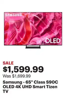 Best Buy Samsung - 65 Class S90C OLED 4K UHD Smart Tizen TV offer
