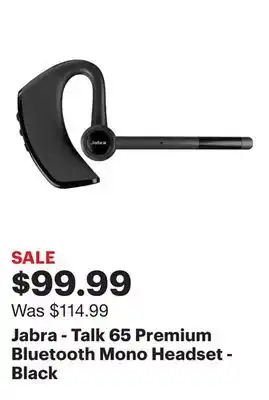 Best Buy Jabra - Talk 65 Premium Bluetooth Mono Headset - Black offer
