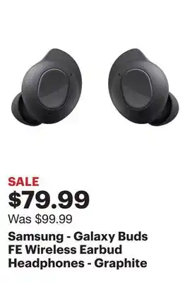 Best Buy Samsung - Galaxy Buds FE Wireless Earbud Headphones - Graphite offer