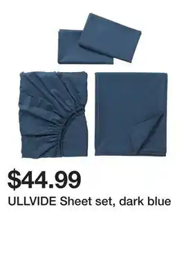 Ikea ULLVIDE Sheet set, dark blue offer