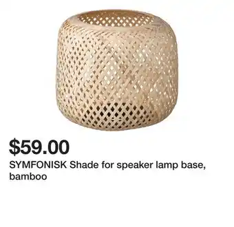 Ikea SYMFONISK Shade for speaker lamp base, bamboo offer