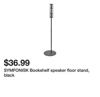 Ikea SYMFONISK Bookshelf speaker floor stand, black offer