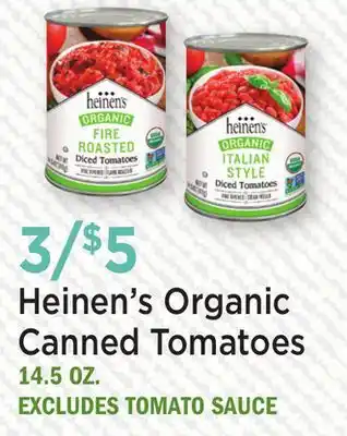 Heinen's Heinen's Organic Canned Tomatoes offer
